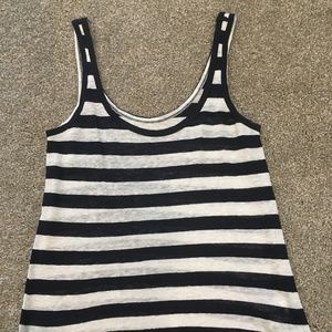 J. Crew Navy & White Striped Linen Tank - NWOT